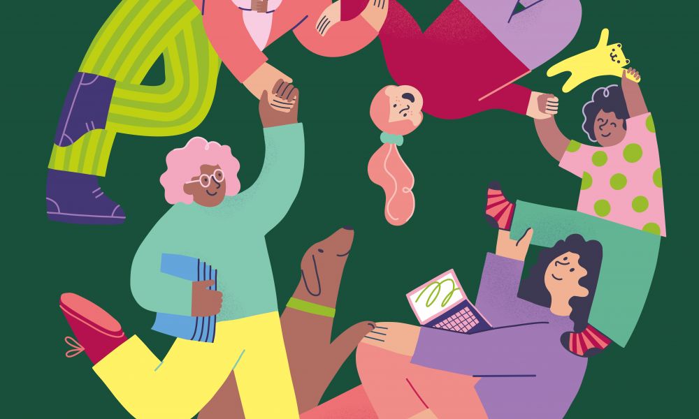 Motiv Familienpatenschaft mit Hintergrund